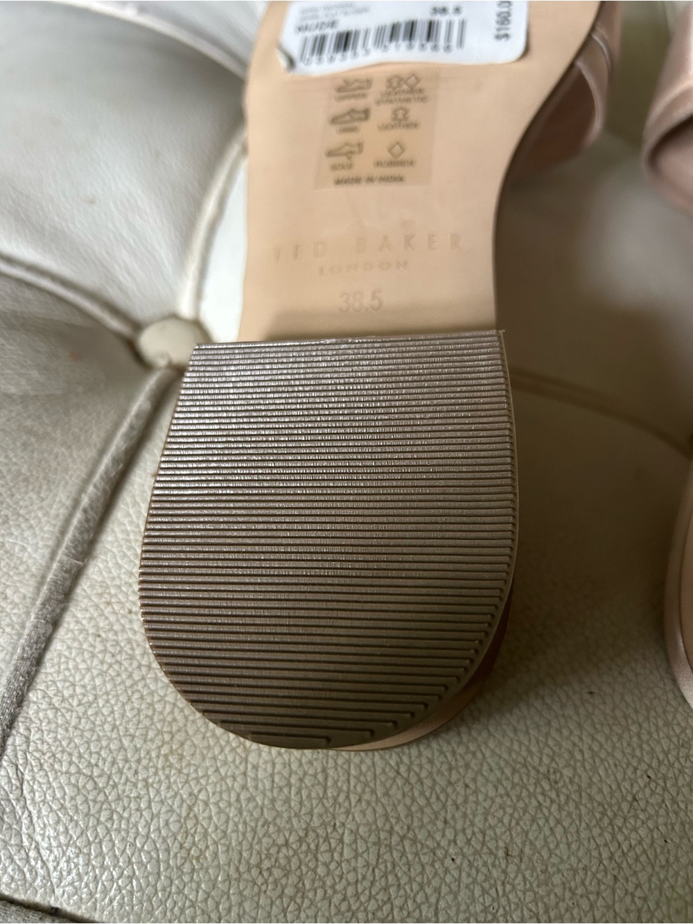 Ted Baker Blush Pink Crystal Hexagon Slide Mules sz 8 NEW - Picture 5 of 7
